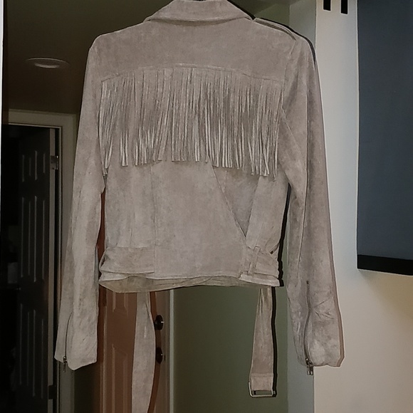 Suede fringe biker jacket - Picture 5 of 7
